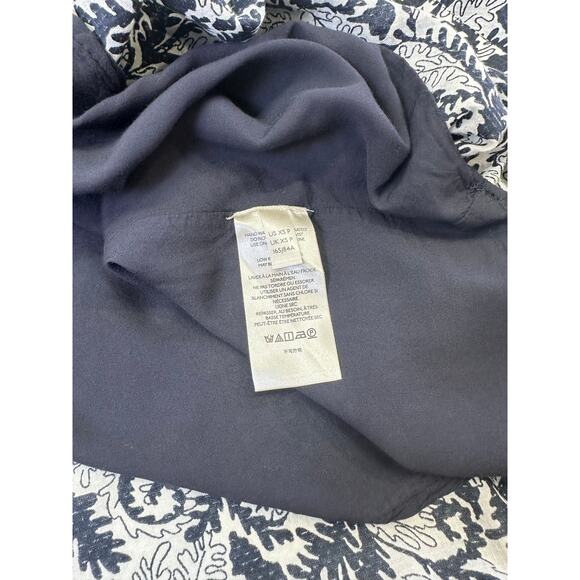 Maeve by Anthropologie Navy Blue & White Printed Maxi Dress XSP - Picture 10 of 11